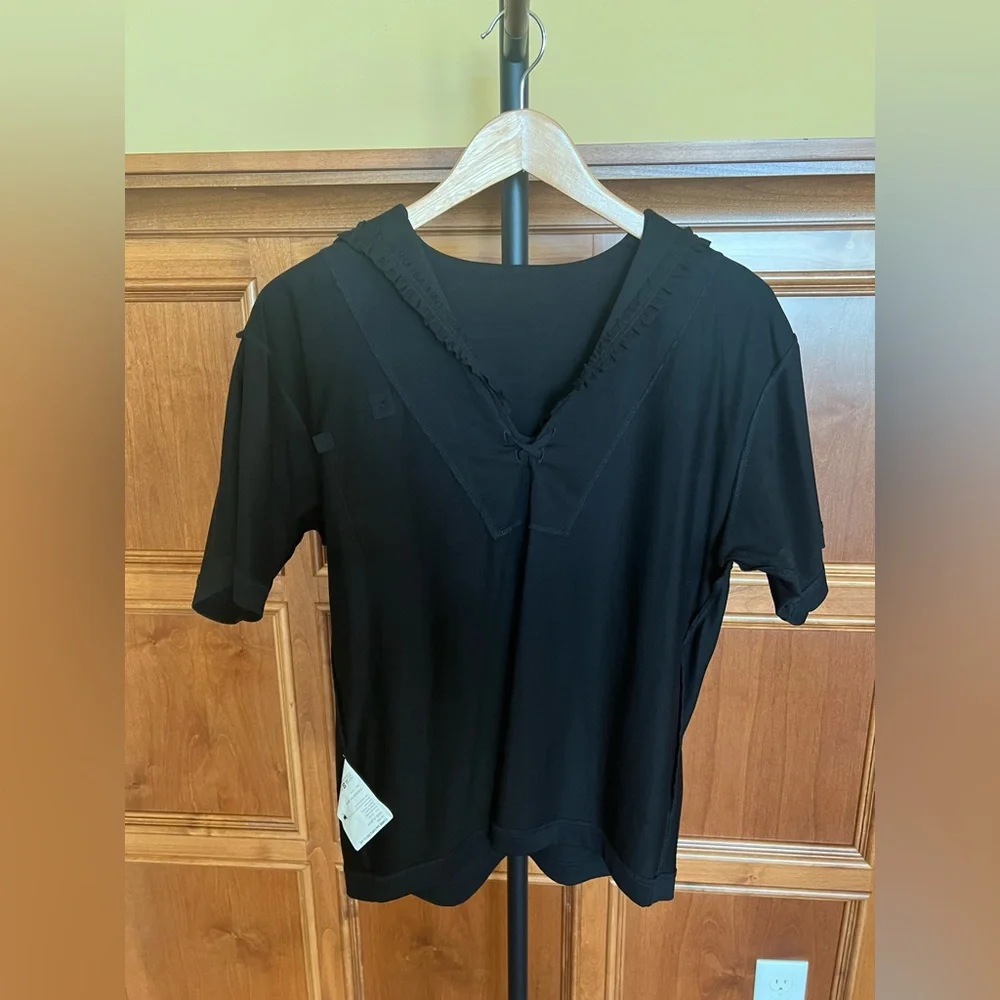 Comme des Garcons Top Short Sleeves Black Size L - Picture 9 of 15